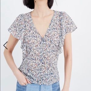 Madewell Flutter sleeve Top